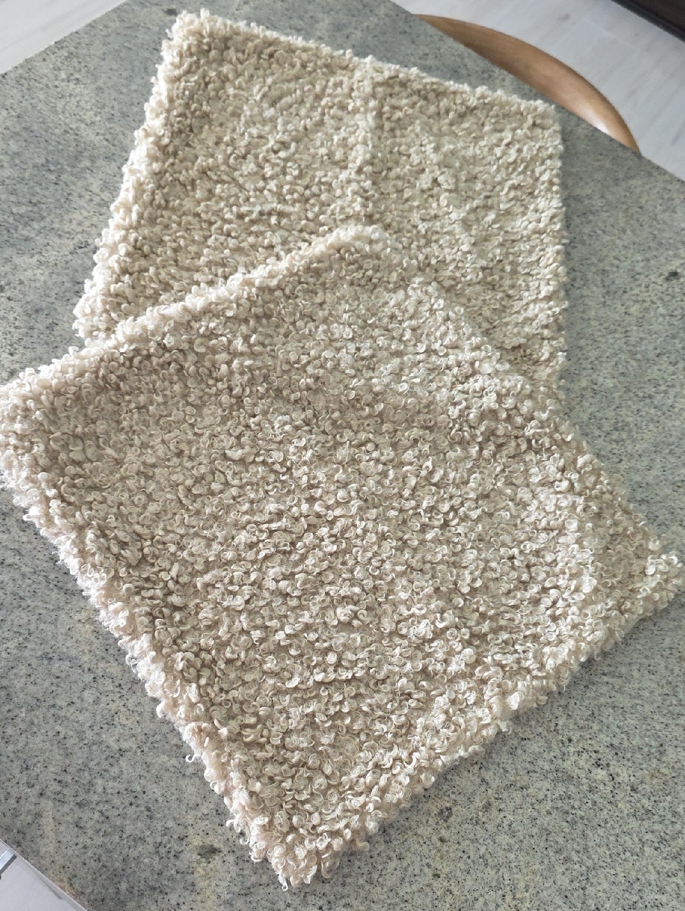 2-Tan Boucle 18x18 Cozy Pillow Covers